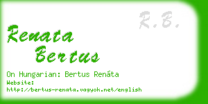 renata bertus business card