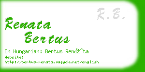 renata bertus business card